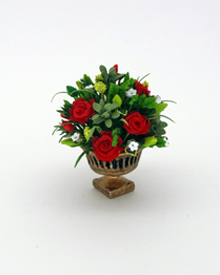 12th scale Red Rose Winter Arrangement (image for) 12th scale Red Rose Winter Arrangement